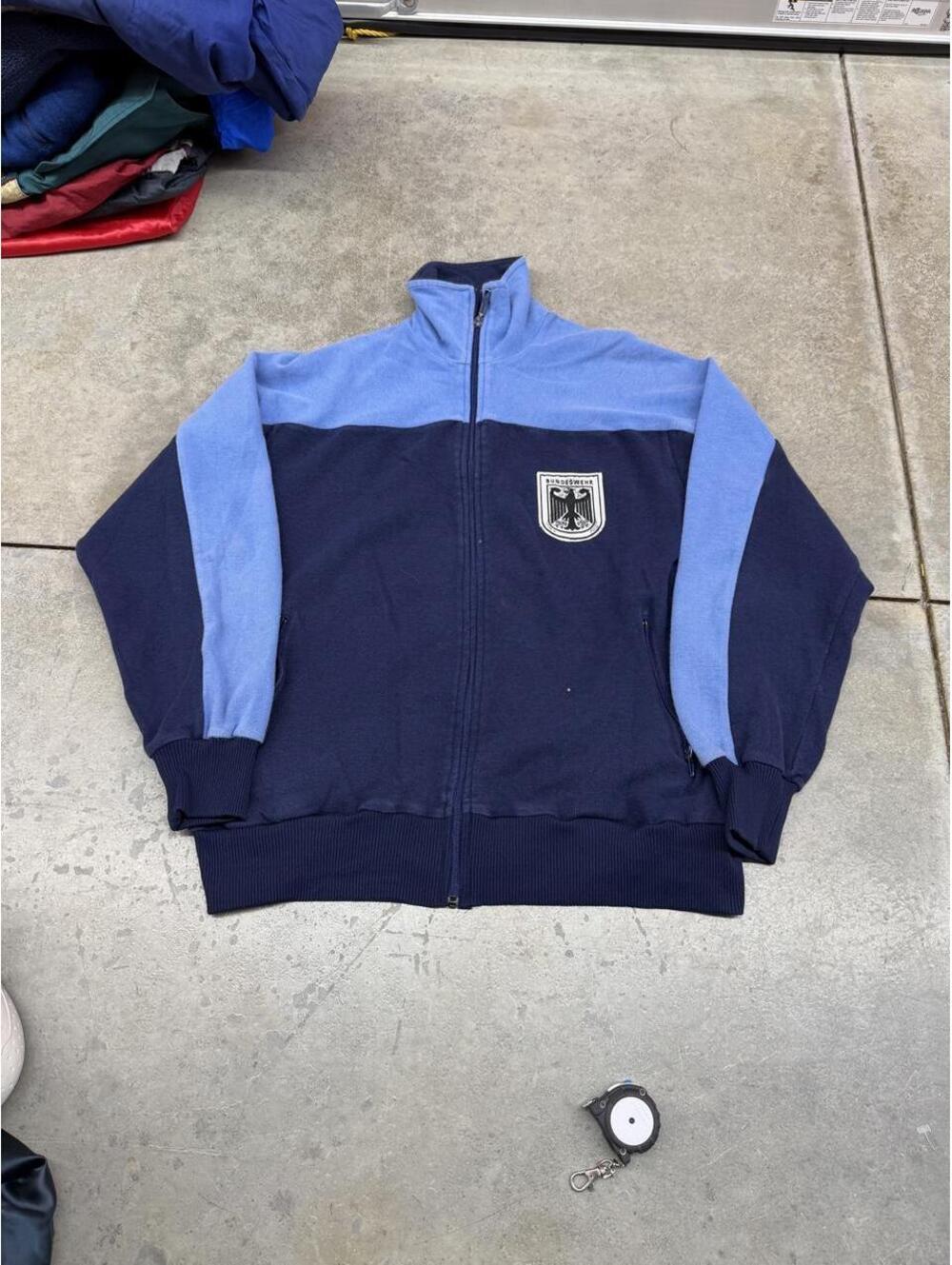 vintage bundeswehr german army pt training track jacket size large